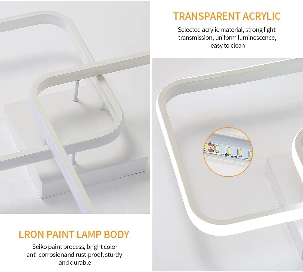 Ceiling Light - White Aluminium Frame, Tunable and Dimmable