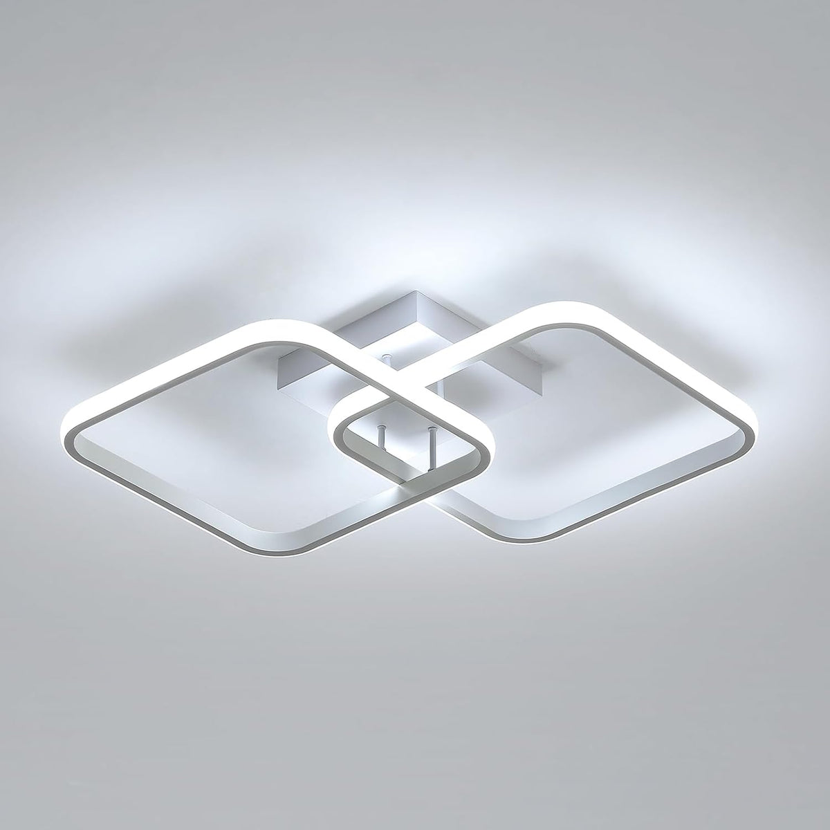 Comely LED Deckenlampe Modern Kreuzform 64x39cm 42W Wei? 6500K Kaltwei? Aluminium Deckenleuchte Geometrisch Stilvoll f¨¹r Wohnzimmer Schlafzimmer Esszimmer B¨¹ro