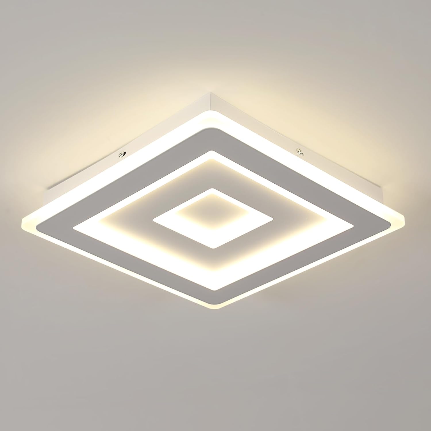 Plafoniera - Struttura in acrilico bianco, luce naturale