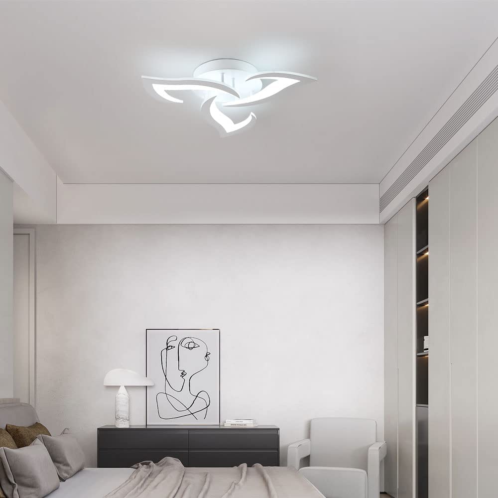 Ceiling Light - White Acrylic Frame, White Light