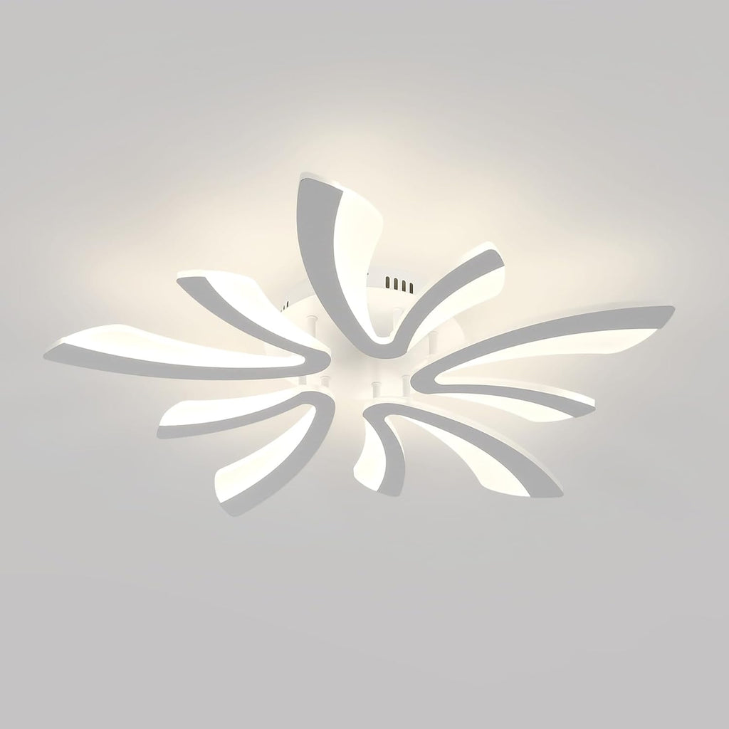 Comely Plafonnier LED, 50W 5625LM Lampe de Plafond, Moderne Luminaire Plafonnier pour Salon, Chambre à Coucher, 70cm, Lumière Naturelle 4500K, Blanc