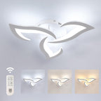 Comely Plafonnier LED Dimmable, Lampe de Plafond Moderne Acrylique 35W 3937LM, 3000K-6500K, Luminaire Plafonnier avec Télécommande pour Chambre Salon, Dia 58cm