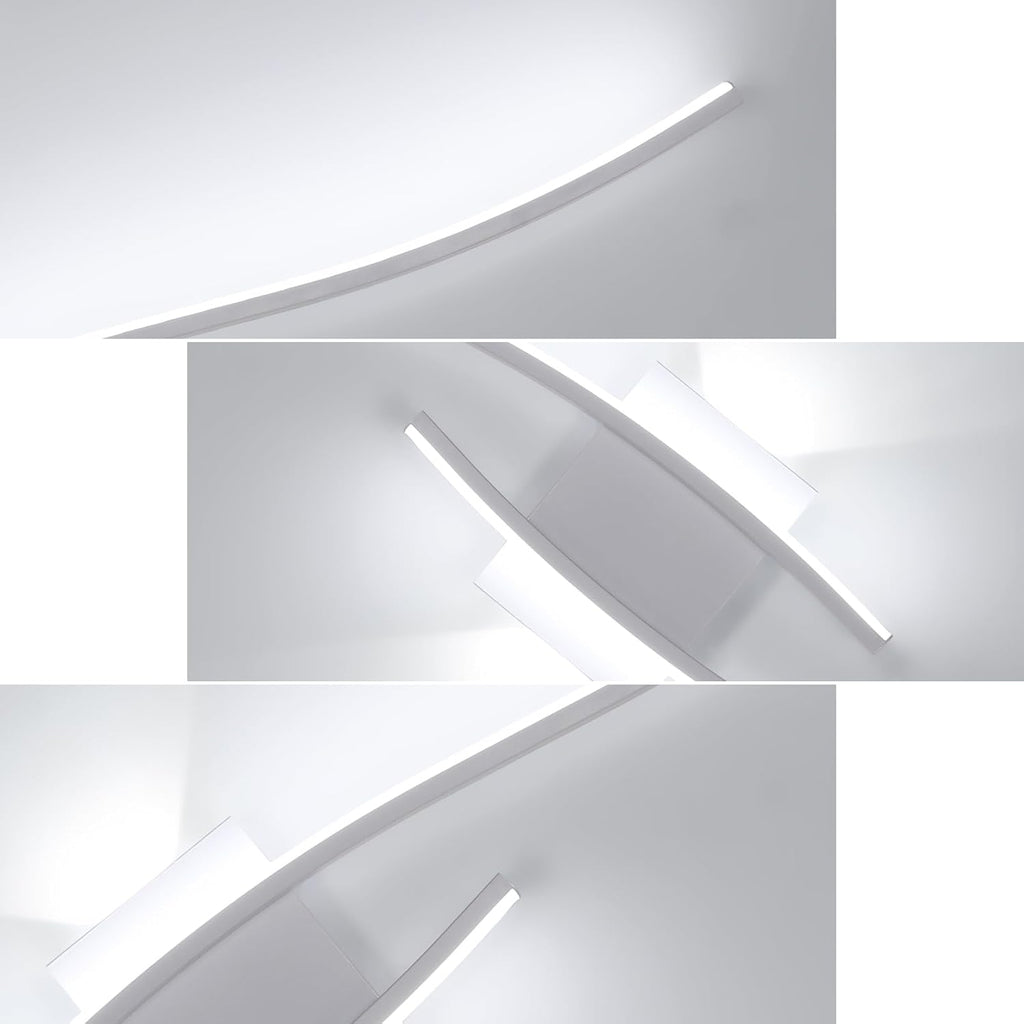 Applique da Parete - Struttura in Alluminio Bianco, Luce Bianca