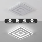 Comely Plafonnier LED Carré Moderne, 52W 5850LM Lampe de Plafond LED, Acrylique Luminaire Plafonnier Intérieur Blanc pour Chambre à Coucher, Salon, Couloir, Lumière Blanche 6500K, 40cm