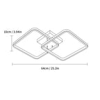 Ceiling Light - White Aluminium Frame, Warm Light