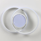 Ceiling Light - White Metal Frame, Warm Light