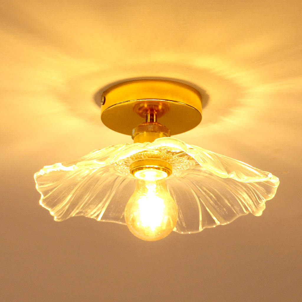 Ceiling Light - Gold Glass Frame