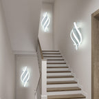 Applique da Parete - Struttura in Alluminio Bianco, Luce Bianca