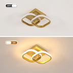 Ceiling Light - Gold Aluminium Frame, Warm Light