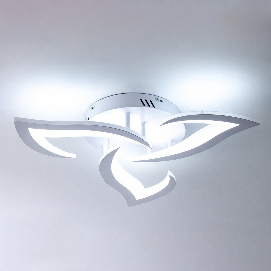 Ceiling Light - White Acrylic Frame, White Light