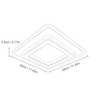Ceiling Light - White Acrylic Frame, Warm Light