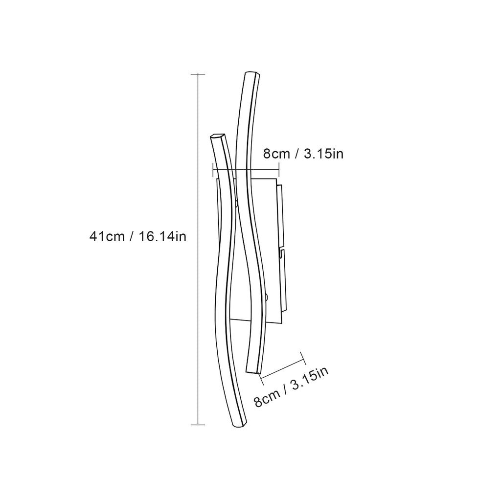 Wall Light - Silver Aluminium Frame, Tunable