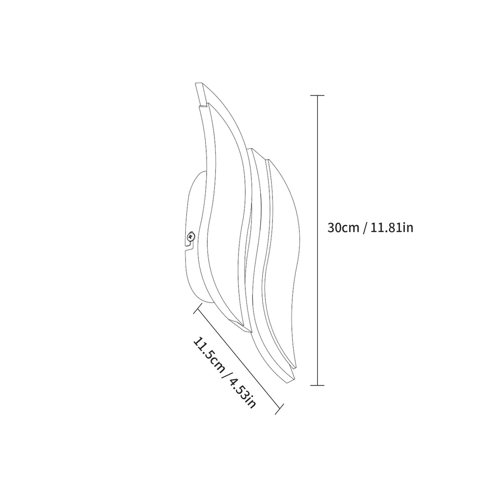 Wall Light - White Acrylic Frame, White Light
