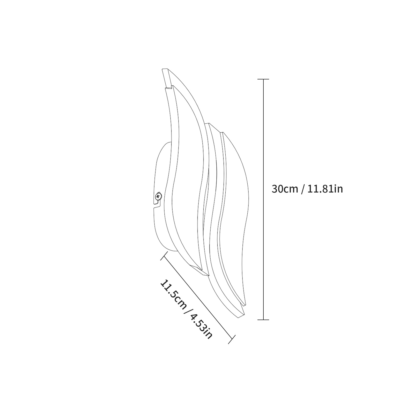 Wall Light - White Acrylic Frame, White Light