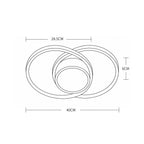 Comely Plafonnier LED, Rond Lampe de plafond 42W, Moderne Luminaire Plafonnier pour Couloir Coucher Salle de Bains Cuisine Salon, Lumière Naturelle 4500K, Longueur 40cm, Blanc