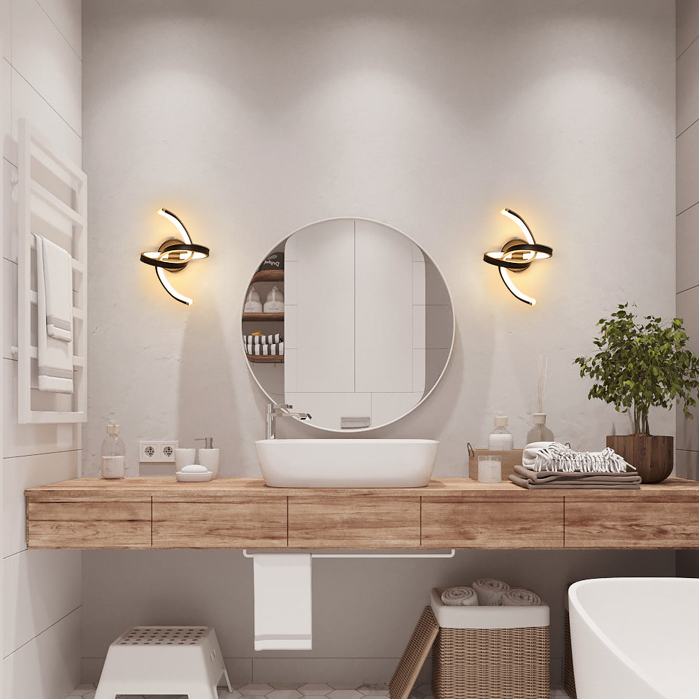 Plafoniera - Telaio in alluminio nero, luce calda