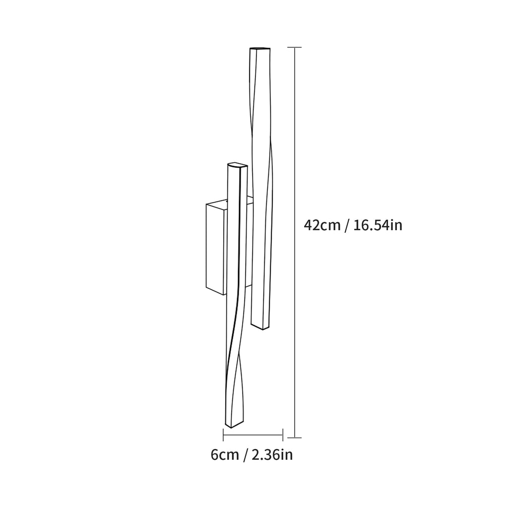 Wall Light - White Aluminium Frame, Warm Light