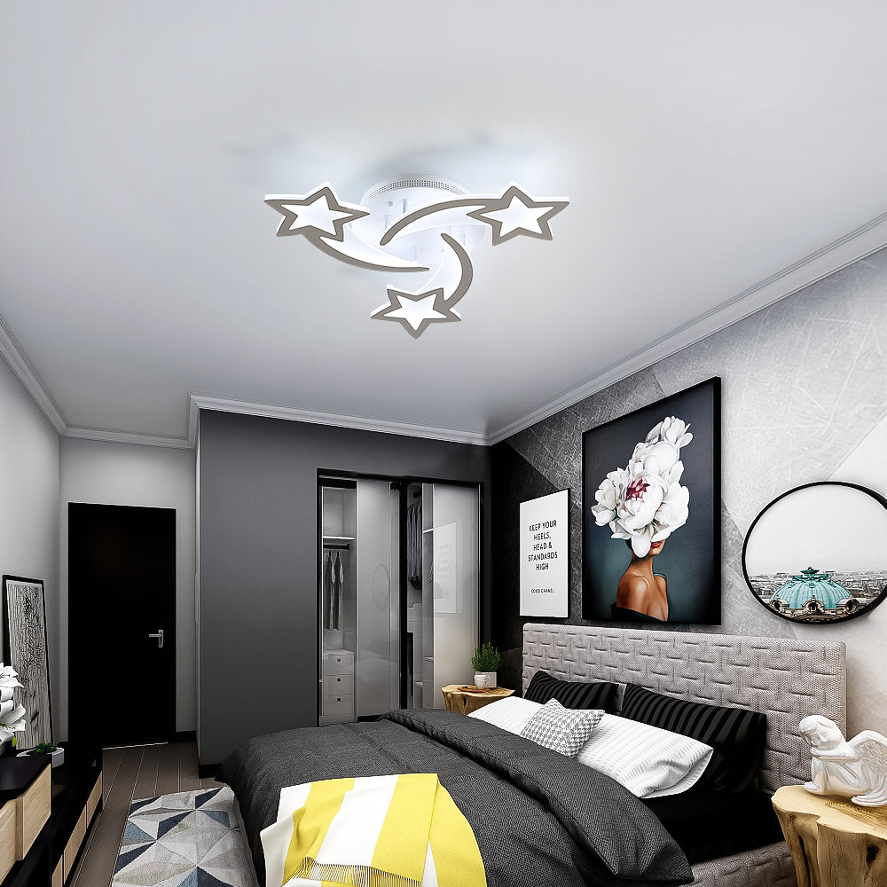 Ceiling Light - White Acrylic Frame, White Light