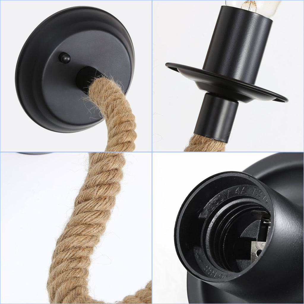 Wall Light - Black Metal Frame