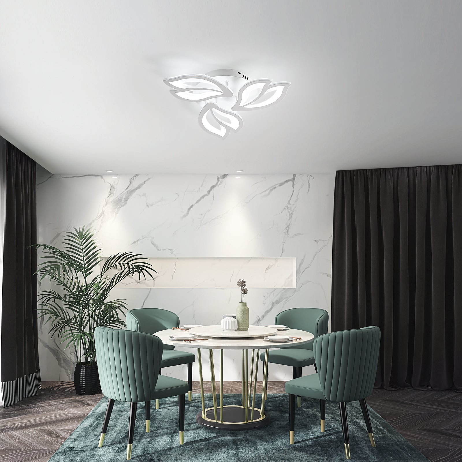 Ceiling Light - White Acrylic Frame, White Light