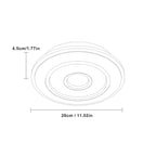 Comely Plafonnier LED Rond Moderne, 28W 28cm Lampe de Plafond LED, Blanc Luminaire Plafonnier Intérieur pour Chambre à Coucher, Salon, Couloir, Lumière Blanche Froide 6500K