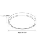 Ceiling Light - White Plastic Frame, Warm Light