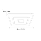 Comely Plafonnier LED Carré Moderne, 36W 28cm Lampe de Plafond LED, Blanc Luminaire Plafonnier Intérieur pour Chambre à Coucher, Salon, Couloir, Lumière Naturelle 4500K
