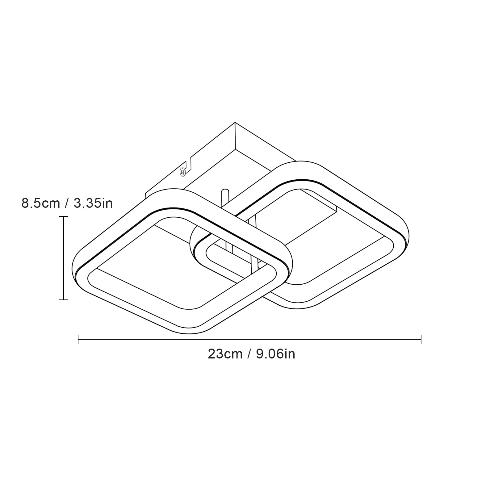 Ceiling Light - Gold Aluminium Frame, Warm Light