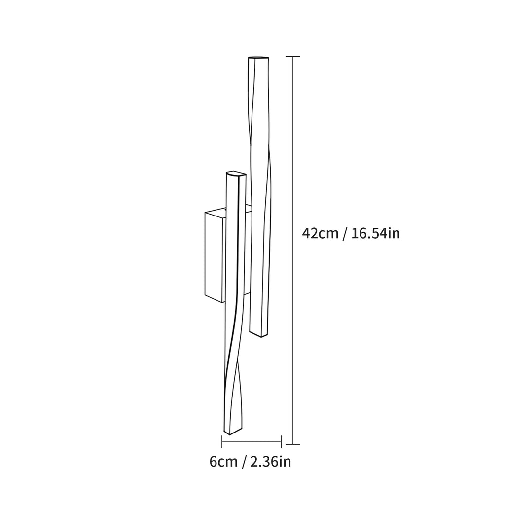 Wall Light - Black Aluminium Frame, Warm Light