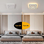 Comely Plafonnier LED Carré Moderne, 52W Lampe de Plafond LED, Acrylique Luminaire Plafonnier Intérieur Blanc pour Chambre à Coucher, Salon, Couloir, Lumière Chaude 3000K, 40cm
