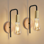 Wall Light - Wood Metal Frame