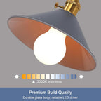 LED Light Bulbs - White Glass Frame, Warm Light