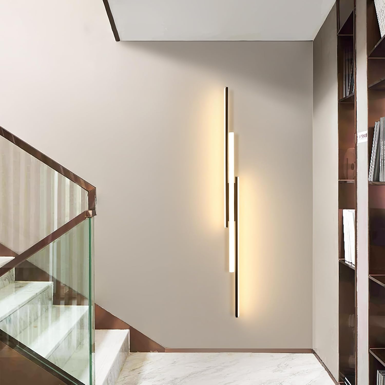 Wall Light - Black Aluminium Frame, Warm Light