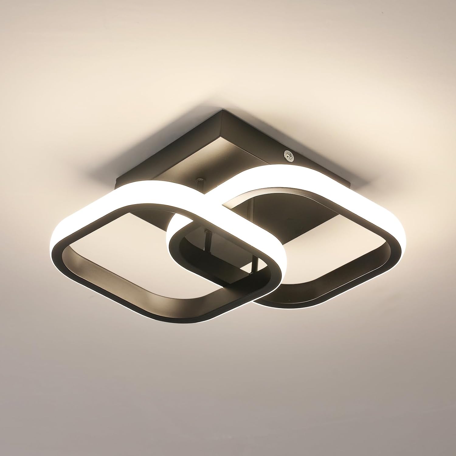 Ceiling Light - Black Aluminium Frame, Natural Light