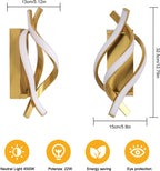 Applique - Struttura in alluminio oro, luce naturale