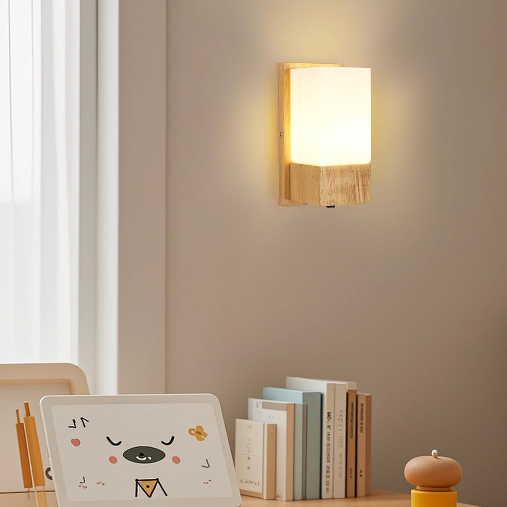 Wall Light - Wood Glass Frame