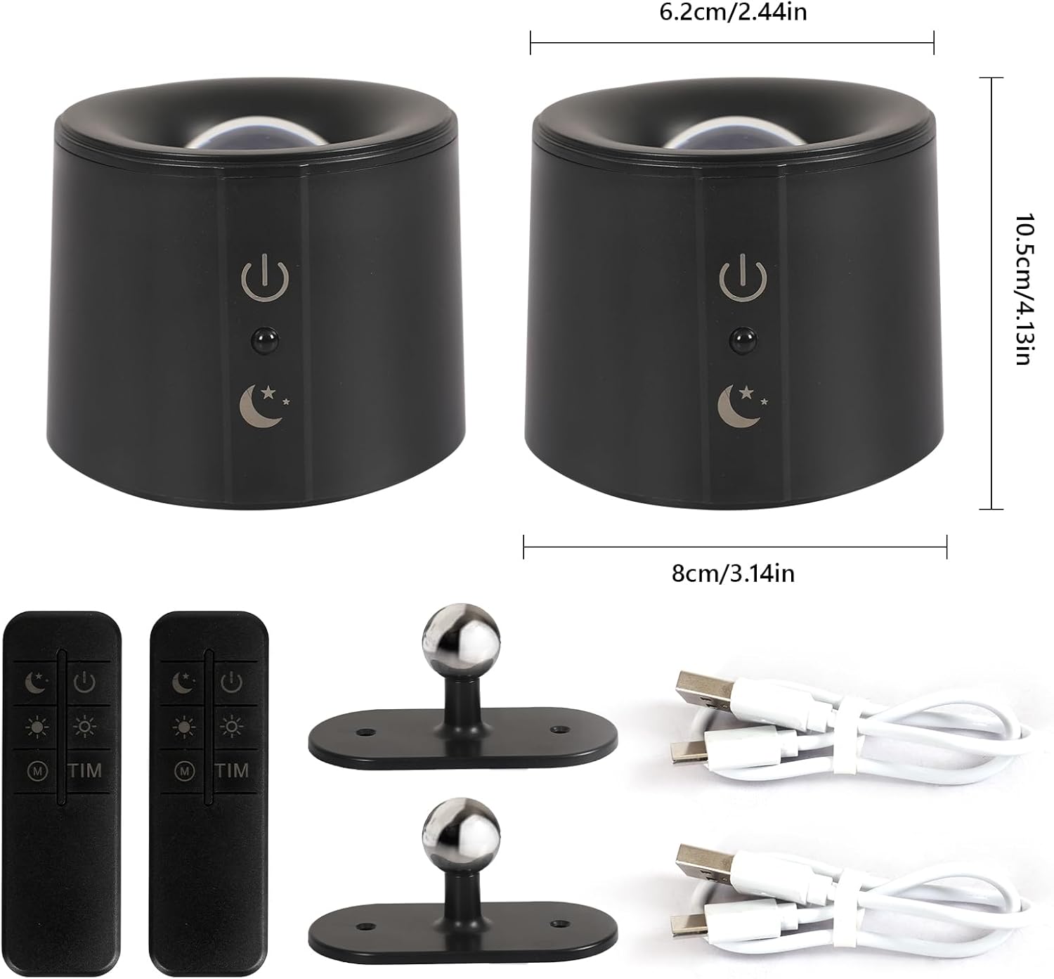 Wall Light - Black Plastic Frame, Tunable and Dimmable