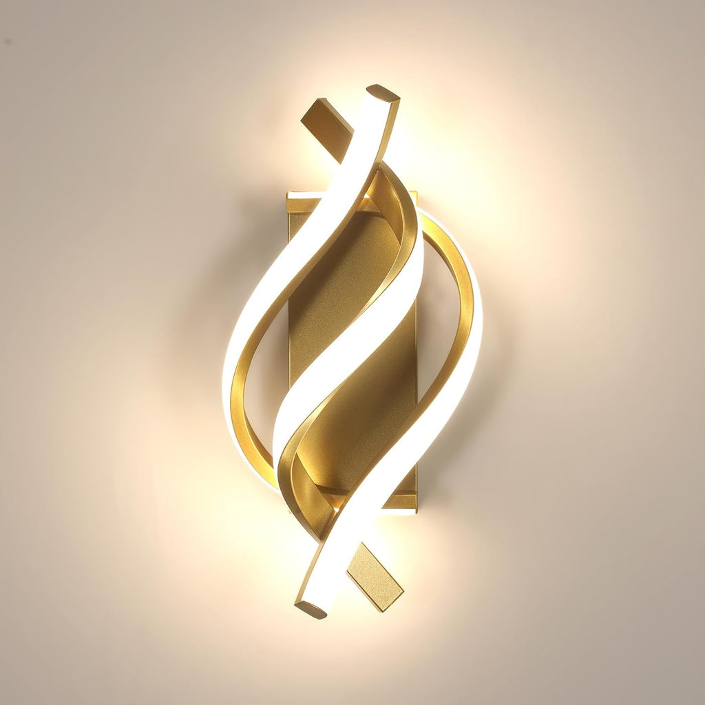 Applique - Struttura in alluminio oro, luce naturale
