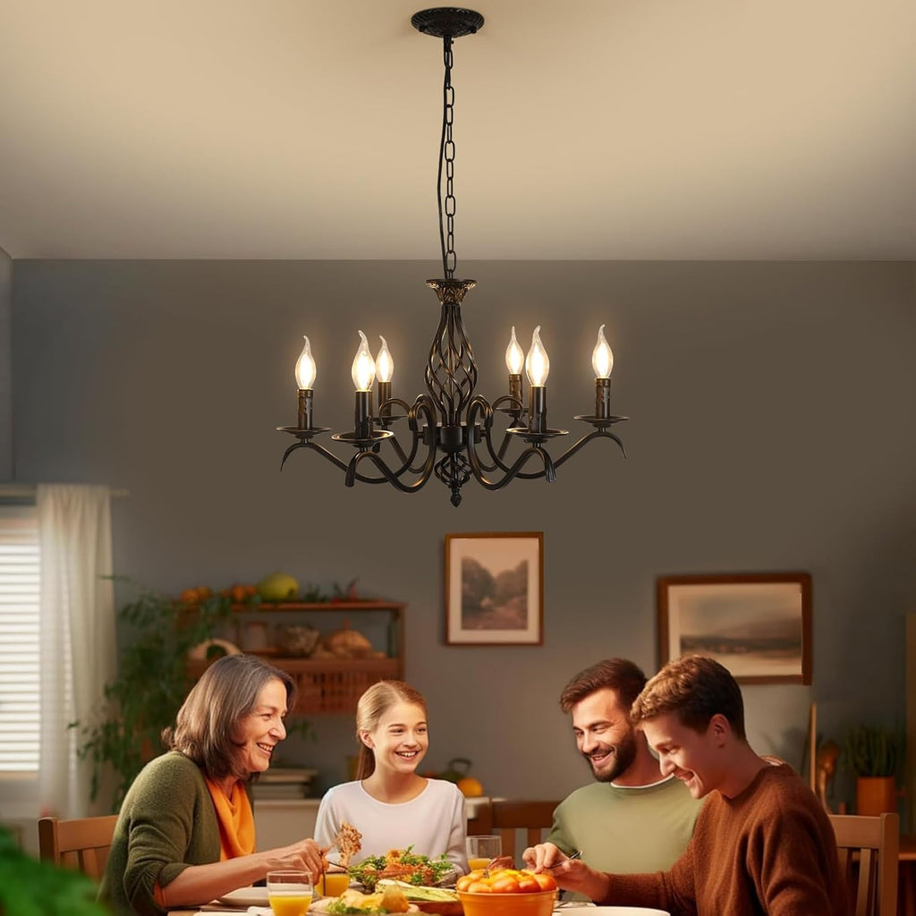 Chandeliers - Black Metal Frame