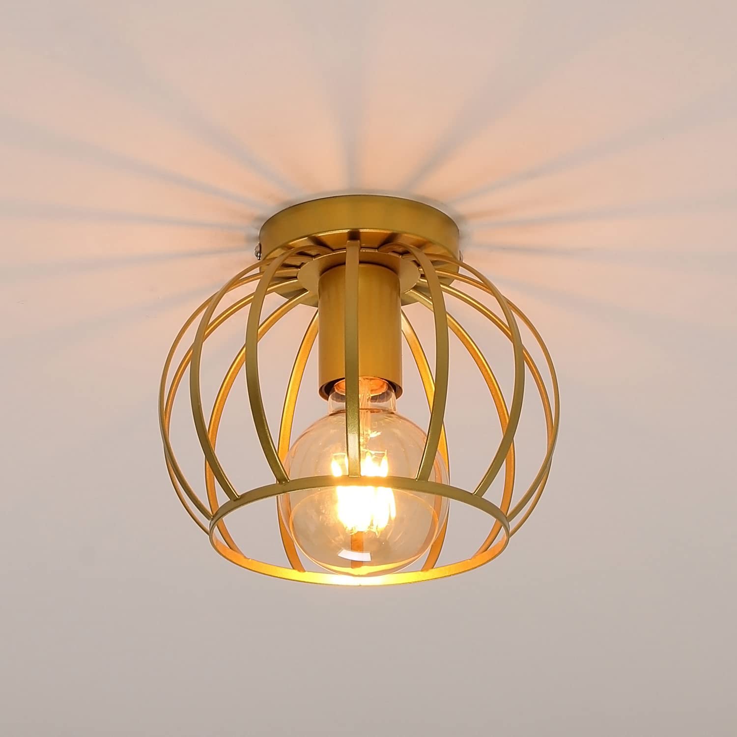 Ceiling Light - Gold Metal Frame