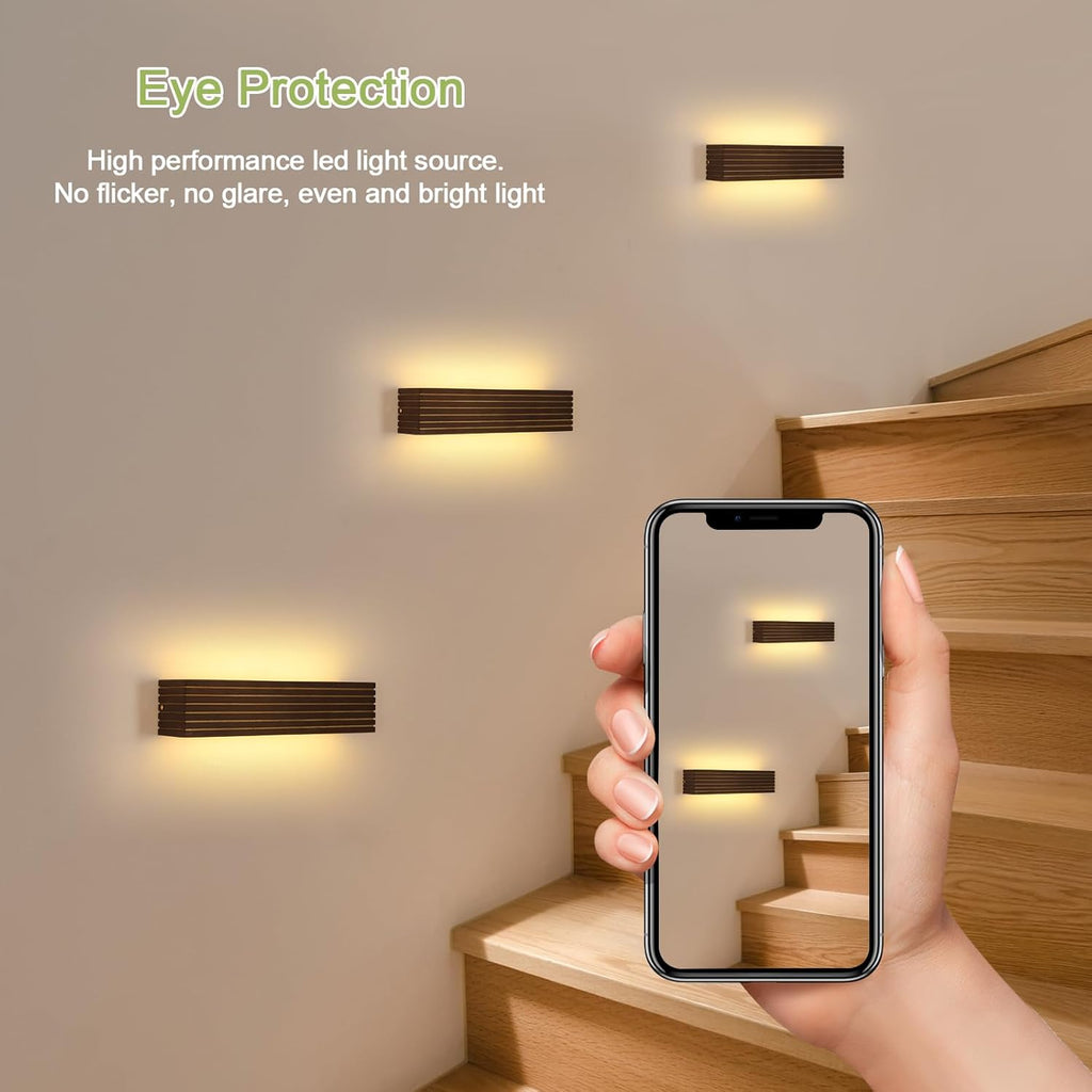 Wall Light - Wood Plastic Frame, Warm Light