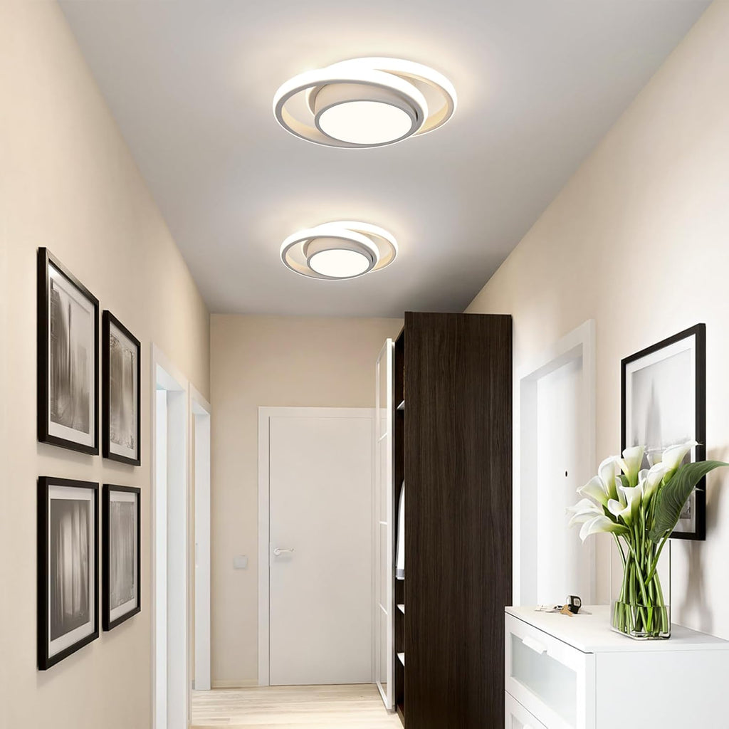 Ceiling Light - White Aluminium Frame, Natural Light