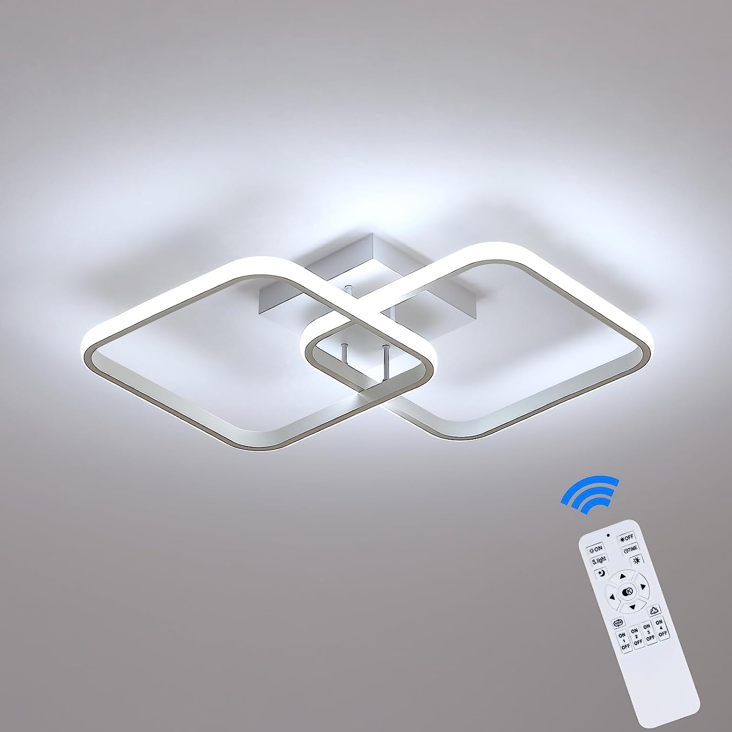 Ceiling Light - White Aluminium Frame, Tunable and Dimmable