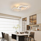 Ceiling Light - White Aluminium Frame, Warm Light