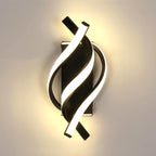Applique da Parete - Struttura in Alluminio Nero, Luce Naturale