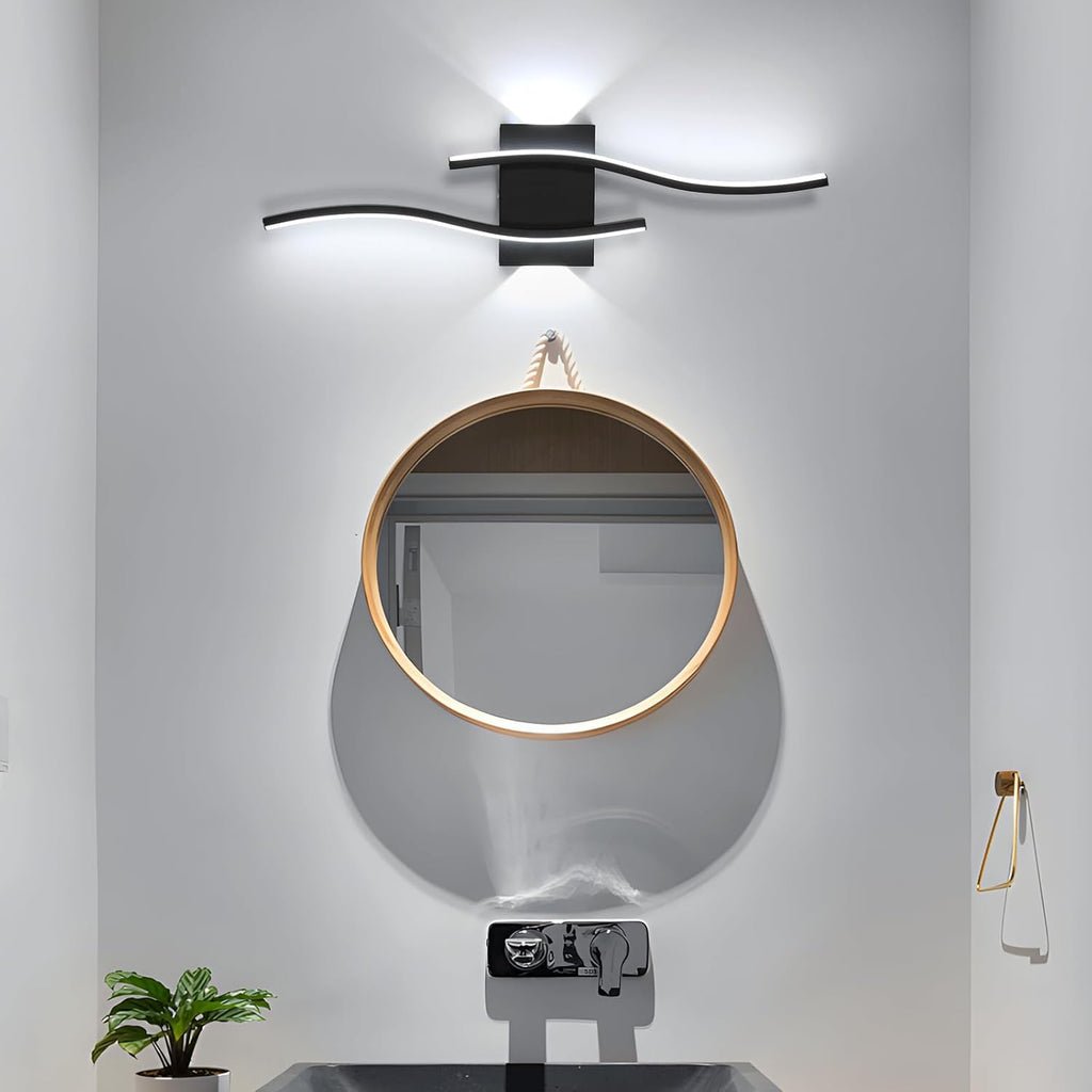 Wall Light - Black Aluminium Frame, White Light