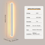 Wall Light - White Metal Frame, Tunable and Dimmable
