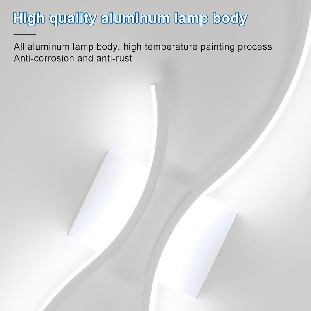 Wall Light - White Aluminium Frame, White Light