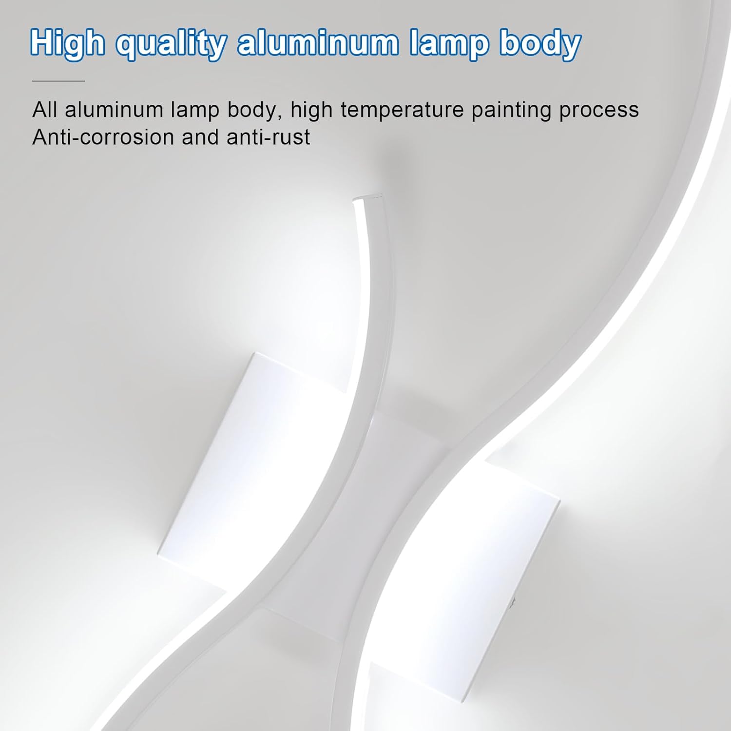 Wall Light - White Aluminium Frame, White Light