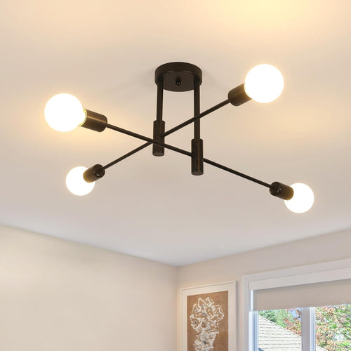 Ceiling Light - Black Metal Frame